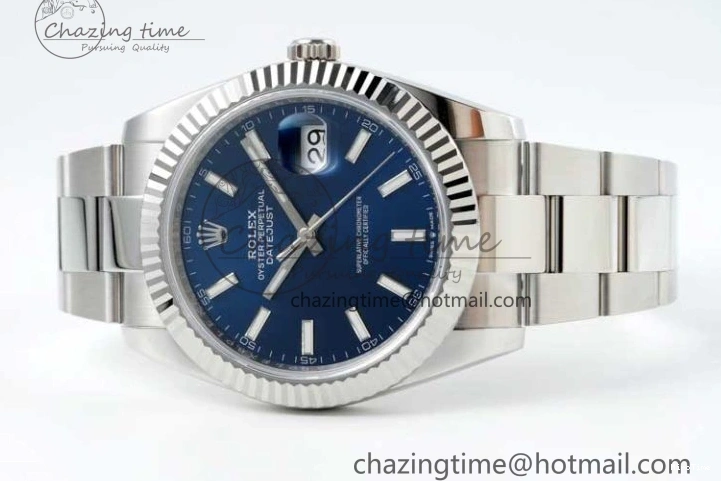 MiroTime 0224 DateJust 41 126334 NTF 1:1 Best Edition 904L Steel Blue Stick Dial on Oyster Bracelet VR Durable 2280